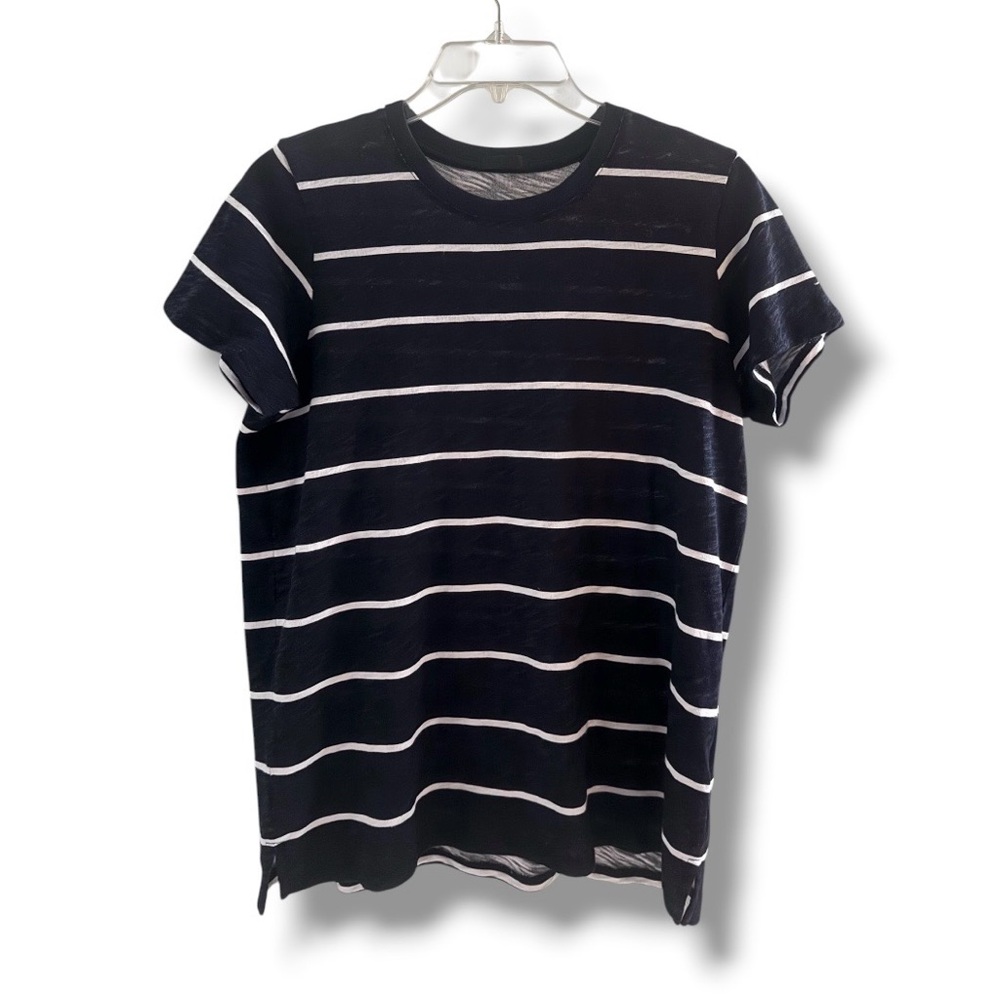 🆕💕ATM Striped School Boy T-Shirt Horizontal Stripes • NAVY & WHITE • L/G • NWOT - Picture 6 of 6